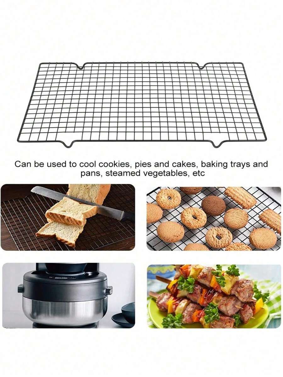 Rejilla Enfriadora para Hornear Galletas Pasteles Tortitas Antiadherente - Negro - Ver 1