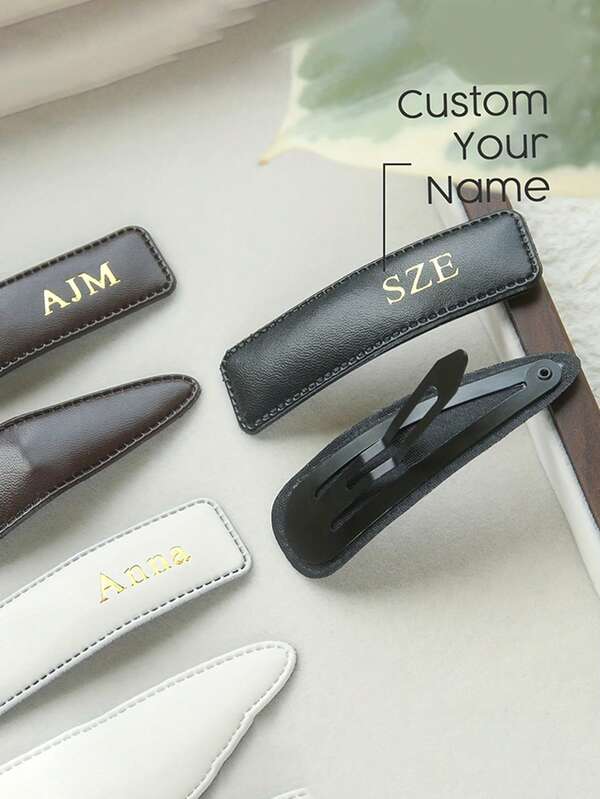 Presilhas De Cabelo Personalizadas Com Nome Em Dourado, 2 Peças,, Com Fecho De Metal Antiderrapante. Acessórios De Cabelo Artesanais Para Meninas E Mulheres. Presente Perfeito Para Amigas.