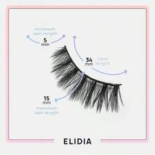 GSYY AOA Studio 3D False Eyelash 5 Pairs  Handmade Eyelashes  Volume Reusable Soft Makeup False Eyelashes 100 Percent Handmade Cruelty Free Elidia - 黑色 - 查看 4