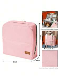 New Large-Capacity Cosmetic Bag, Multi-Functional Leather Upright Cosmetic Bag, Parallel Travel Cosmetic Storage Bag, Portable Waterproof Cosmetic Toiletry Bag.,Gifts For Women,Christmas Gifts,Gift Ideas For Women - Multicolor - View 19