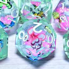 Resin RPG Dice Set (7pcs) - Polyhedral Hand Role-Playing/Board Game Dice & Multi-Occasion Gift (Holiday/Birthday/Party) - Multicolor - View 5
