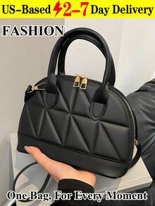 [US-Based Shipping]Classic Fashion Solid Color Quilted PU Leather Tote Bag, Women's Multifunctional Dome Tote Crossbody Bag, Simple Travel Vacation Handbag With Adjustable Shoulder Strap, Business Commuter Briefcase Shoulder Bag,Bolsos Para Mujer,Handbag,Designer Handbags,Crossbody Bag,Shoulder Bag, Women's Handbag, Women's Evening Bag, Lingerie Bag, Hundreds Of Tote Shoulder Bags, Crossbody Bags, Shell Bags Fashion Solid Color Soft PU Leather Shoulder Bag For Women, Casual Simple Large Capacity Carry On Campus Handbag Daily Commuting Bag, Retro Hobo Crossbody Bag Work Handbags, Female Messenger Bag Lightweight Satchel Bags For Holiday Gifts,Black Bag,Pumpkin,Autumn,Halloween,Fall,Christmas,Thanksgiving,Festival,Cyber Monday,Holiday,Gift,New Year,Snow,Winter,Warm,End-Of-Year,Party - Nhiều màu - Xem 11
