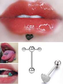 New Fashion Body Piercing Jewelry Wholesale, Hypoallergenic Fashion Jewelry - Hollow Ball, Hammer Design Stainless Steel Tongue Ring And Piercing