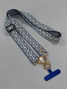 条纹珍珠吊坠挂绳，兼容手机壳，多功能配件 - 格紋線條頸繩 - 查看 20