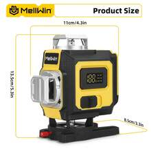 ONEVAN 16 Lines 4D Laser Levels 360 Horizontal Vertical Green Line Laser Level Self-Leveling Measure Leveling Tool - UK Plug(220-240V) - View 4