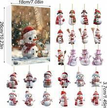 Cute Acrylic Snowman Ornament, Christmas Tree Decoration, Blind Box Set - Multicolor - View 5