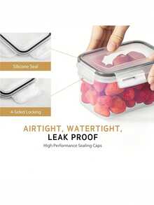 4/6/10/15/24/30/36/42pcs Food Storage Container With Lid, Transparent Food Can, Moisture-Proof Sealed Fresh-Keeping Box, Suitable For Grains, Rice, Pasta, Tea, Nuts And Coffee Beans, Plastic Food Storage Can, Household Kitchen Supplies - 黑與白 - 查看 14