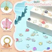 20 件/50 件水晶玻璃蝴蝶吊坠多色蝴蝶珠饰物适用于 DIY 耳环、项链、手链和配饰珠宝工艺制作 - 蝴蝶型 - 查看 8