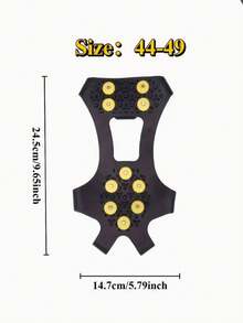1 Pair Winter Anti-Slip Rubber Shoe Spikes, Unisex Ice Traction 10-Teeth Crampons, For Snow And Ice, Black, Easy To Install, For Outdoor Safety, Winter Traction, Ice Grip Spikes, Simple Installation, Non-Slip Material, High Friction Rubber Cleats, Traction Anti-Slip Spikes, For Walking On Ice, Outdoor Workers, Shoe, Spring Summer Picks, Brides Maid Gifts, Room, Bedroom Decor, Bedroom Decor, Beach, Travel, For Men, For Women, Vacation, Women's Day, Travel Essentials, Wedding Favors, Y2k, Bedroom, Car Accessories Women, Kitchen Decor,Cute Stuff - Multicolor - View 12