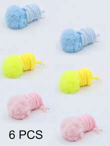 Juguetes para gatos de colores aleatorios, juguetes de bolas de resorte retráctiles, tubos de resorte de colores, bolas interactivas rodantes de resorte vivo, juguetes de ratón enjaulado de resorte, suministros para mascotas de interior, duraderos, que fomentan el ejercicio de los gatos - Multicolor - Ver 20