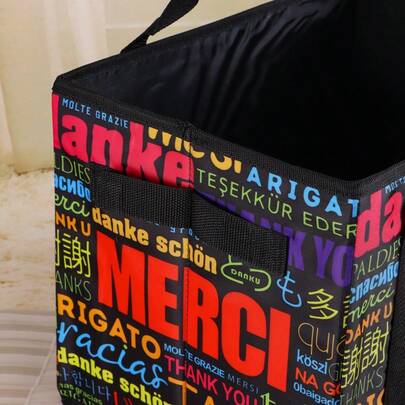 Oxford Cloth Foldable Storage Box, Hard Bottom Design, Wardrobe Organizer For Dorm & Home, Multi-Purpose Travel Bag, Convenient Handbag