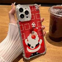 Teléfono Teléfono 17 Pro CasoHalloween Papá Noel Patrón Rojo Adecuado phone17/17pro/17pro/16pro/16pro Teléfono Lindo Teléfono Calabaza Fantasma Teléfono a prueba de caídas Regalos navideños - Multicolor - Ver 1