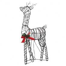 Christmas Decoration Reindeer Family 90 LEDs Warm White Rattan - Multicolor - View 6