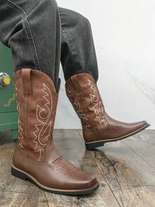 男士百搭时尚靴，户外高帮仿皮靴，西部靴，切尔西靴，适合搭配牛仔裤，2025冬季系列