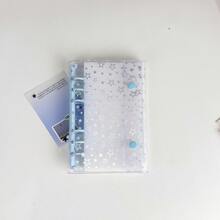 A6 SizeTransparent Star Flash Portable Transparent Binder, Transparent Sticker, Thin Sticker, Photo Storage Bag, Photo Album Plan, Notebook Office Supplies. - Multicolor - View 14