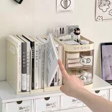 Retractable Desk Organizer With Bookshelf And Drawers – Functional Design For An Inspiring Space! - Multicolor - View 8