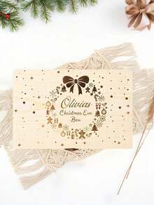 Personalised Texts Wooden Christmas Eve Box Special Delivery Gifts Ideas For Xmas Hamper Crate Boys And Girls Keepsake