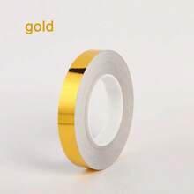 لفة بطول 50 متر من شريط لاصق مقاوم للماء لفواصل البلاط، متوفر باللون الذهبي/الفضي المصقول. هذا الشريط الديكوري لفواصل البلاط مثالي لتجميل فواصل البلاط، تصميمه اللاصق مقاوم للماء ومقاوم للبقع، بسطح ناعم وسهل التنظيف وملمس معدني يعزز التأثير الديكوري - متعدد الألوان - مشاهدة 15