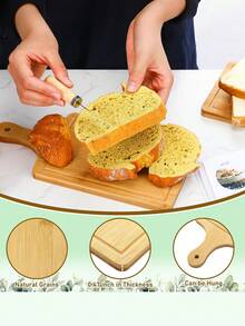 6 Sets Baby Shower Game Prizes For Winners Baby Shower Winners Guest Gifts Cheese Board Cheese Knives Wooden Coasters Thank You Tags Bags For Wedding Bridal Favors - Multicolor - View 7