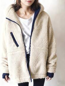 Women Trench Coats - Apricot - View 5