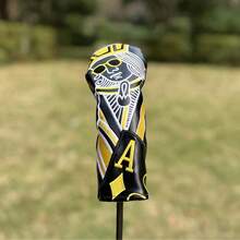 1pc JQK Embroidered Golf Club Head Covers For Hybrid Driver Fairway Wood Covers Golf Club Putter Head Covers - Black - View 4