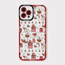Funda de Teléfono Transparente de Muñeco de Nieve y Hombre de Jengibre de Navidad para  16 15 14 13 12 11 Pro Max Mini X XR XS MAX 7 8 Plus, Funda Suave, Compatible con Funda de  17, Funda de  17 Pro, Funda de  17 Pro Max - CXS-K1169T5 - Ver 10