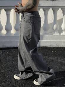 Men's Retro Loose Casual Versatile Denim Jeans, Suitable For All Seasons - Grey - View 2