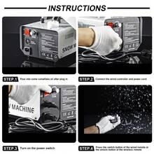 U'King Christmas Party Atmosphere Machine,Snow Machine 1000W Snow Making Machine High Output Snowflake Maker With Wireless & Wired Remote Control Adjustable Snowflake Size Snowmaker For Christmas Halloween Wedding Kids DJ Party Stage Effect - 英規插(220-240V) - 查看 5