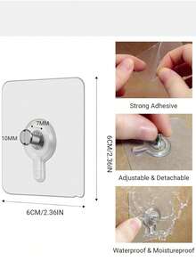 Bộ 10/20/30/40 móc treo tường chịu lực cao - Móc treo chắc chắn, chịu tải tốt, thiết kế liền mạch, không lộ đường nối - Tuyệt vời để treo khung ảnh, tranh in trên vải, ảnh cưới, đồ trang trí và sắp xếp nhà cửa, dễ dàng lắp đặt, không làm hỏng tường. - Nhiều màu - Xem 6