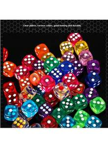 16mm Solid Color Rounded Tabletop Game Dice, 6-Sided Acrylic Dice For Board Games, Roleplaying, Entertainment And Teaching, Suitable For KTV And Bar Environments - Multicolor - View 10