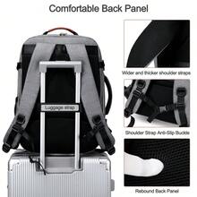 3pcs Vacuum Compression Backpack Set, Large Capacity Hiking Backpack With Shoe Compartment - Airline Approved For Outdoor Camping And Mountaineering, Adjustable Shoulder Straps - Dark Grey - View 10