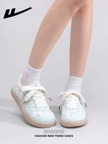 1 Paar WARRIOR Damen Dicksohlige Schnürschuhe mit weicher Sohle, Flache Outdoor-Schuhe, Warme Winterschuhe, Pendlerschuhe, Runde Zehenkappe, Flacher Absatz, rutschfest, einfarbig, elegant, weiche Sohle, Wanderschuhe, geeignet für Studentenabschlussfotos, Flache Schuhe, Niedrige Leder-Sneaker