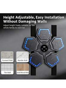 1个蓝牙智能音乐拳击沙袋，拳击训练用壁式沙袋，缓解压力