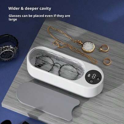 1pc Multi-Functional Home Cleaning Machine/Jewelry Cleaning Machine, With Vibration Ultrasonic Cleaning Function, Suitable For Watches, Glasses, Teeth Whitening Tools, No Need For Chemical Cleaners, Portable And Easy To Use.