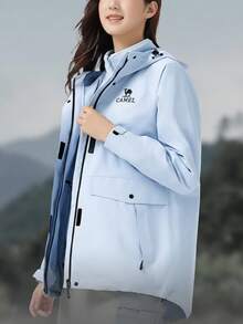 CAMEL CROWN Men's Outdoor Casual Windproof, Waterproof, Rainproof Jacket (3-In-1 Style) - Distant Mountain Blue - View 3