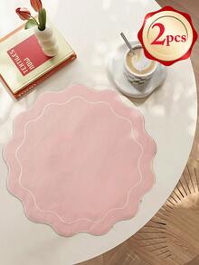 1/2/4/6 miếng lót bàn bằng vải thêu hoa, dễ vệ sinh, có thể lau chùi, chống trượt, thích hợp cho bàn ăn, ngày lễ, đám cưới, trang trí tiệc tùng, nhà ở, nhà hàng - Nhiều màu - Xem 12