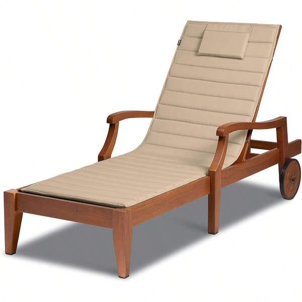 Classic Accessories Storigami WaterResistant 72 X 21 Inch Chaise Lounge Cushion Antique Beige Patio Cushion