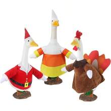3 Set Goose Outfit Fall Halloween Lawn Porch Goose Cloth Costume Thanksgiving Xmas Outdoor Patio Yard 23'' Lawn Gooses Outdoor Decoration - 最初的 - 查看 2