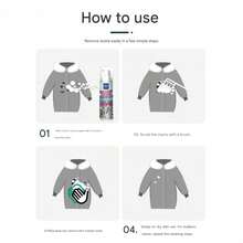 衣物速效干洗喷雾 | 强效去除油渍、油脂和口红渍，无需冲洗，便携式局部清洁剂，衣物油渍去除剂，强效干洗喷雾 - 速效清洁泡沫，可去除油脂、口红、化妆品和食物污渍，无需用水，便携旅行装 - 白色 - 查看 9