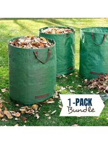 Large Capacity Foldable Garden Leaf Collection Bag - PP Waterproof Woven Plant Waste Trash Bag