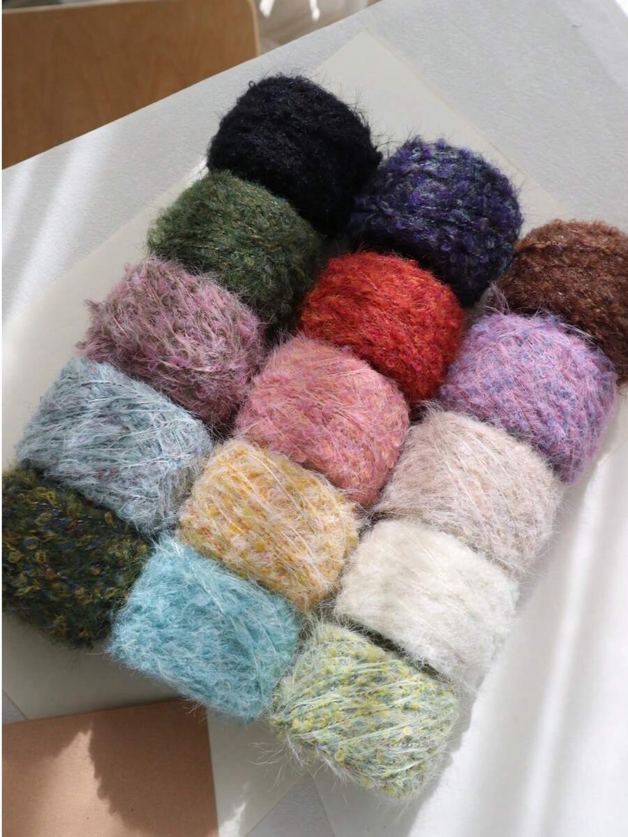 50g Oil Painting Pigment, DIY For Scarves, Hats, Sweaters, Hair Scrunchies, Handmade Blended Yarn Materials - Multicolor - View 1