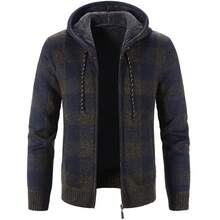 Men Sports Cardigans - 8836 Militärgrön - Visa 1