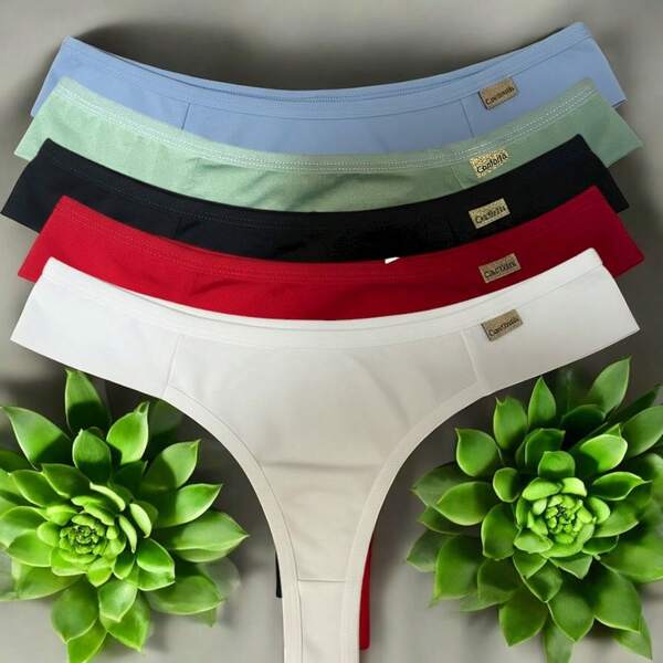 Kit 5 Calcinhas Fio Dental De Microfibra Premium Conforto dia a Dia