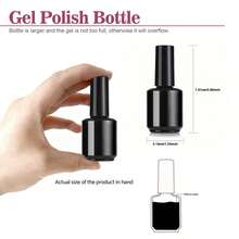 15毫升免擦拭透明亮泽凝胶底油面油7合1延长胶哑光面油 - 光泽持久，可卸甲灯凝胶指甲油入门套装。 - 無色 - 查看 7