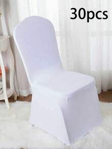 1/10/30/50/100 pièces Housses de chaise élastiques en spandex blanc pour mariages, banquets, fêtes, décorations de table générales. Housses de chaise élastiques de bonne qualité. - Blanc - Voir 13
