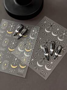 1pc Luxury Gold Bronzing Cross Nail Stickers Jewelry New Craft Light Decorative Stickers Nails - Dusty Pink - View 1