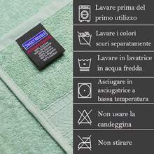 SweetNeedle Set Di Asciugamani - 2 Asciugamani Da Bagno 2 Asciugamani E 2 Salviette Uso Quotidiano 500 G/M² Filato Ad Anello Altamente Assorbente Per Bagno Verde Salvia Confezione Da 6