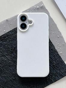 1pc Cute Solid Color Matte Large Hole Full Coverage TPU Shockproof Phone Case Compatible With Apple 17/16/15/14/13/12/11/XSMAX/X/XS/XR/7PLUS/8PLUS/7/8 - 款式2(1pc) - 查看 4