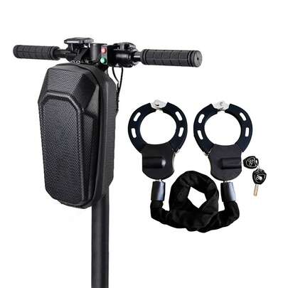 FXLTSBL E-Scooter Lock, Handcuff Lock, Bicycle Lock, Chain Lock, Bike Lock With Portable Hanging Bag For Bicycles And Scooters, Handcuff Lock, E-Scooter Handcuff Lock, Silicone Protection Against Scratches And Cuts, Locks For E-Scooters/Bicycles/E-Bikes/Motorcycles