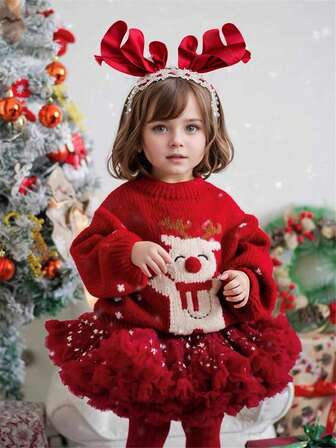 Marry Christmas Young Girls Clothing High Waist TUTU Half Skirt Full Mesh Yarn Wide Waist Ballet Cute Princess Cake Puffy Burgundy Skirt